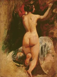 Naisen alaston takaa katsottuna, n. 1835-40